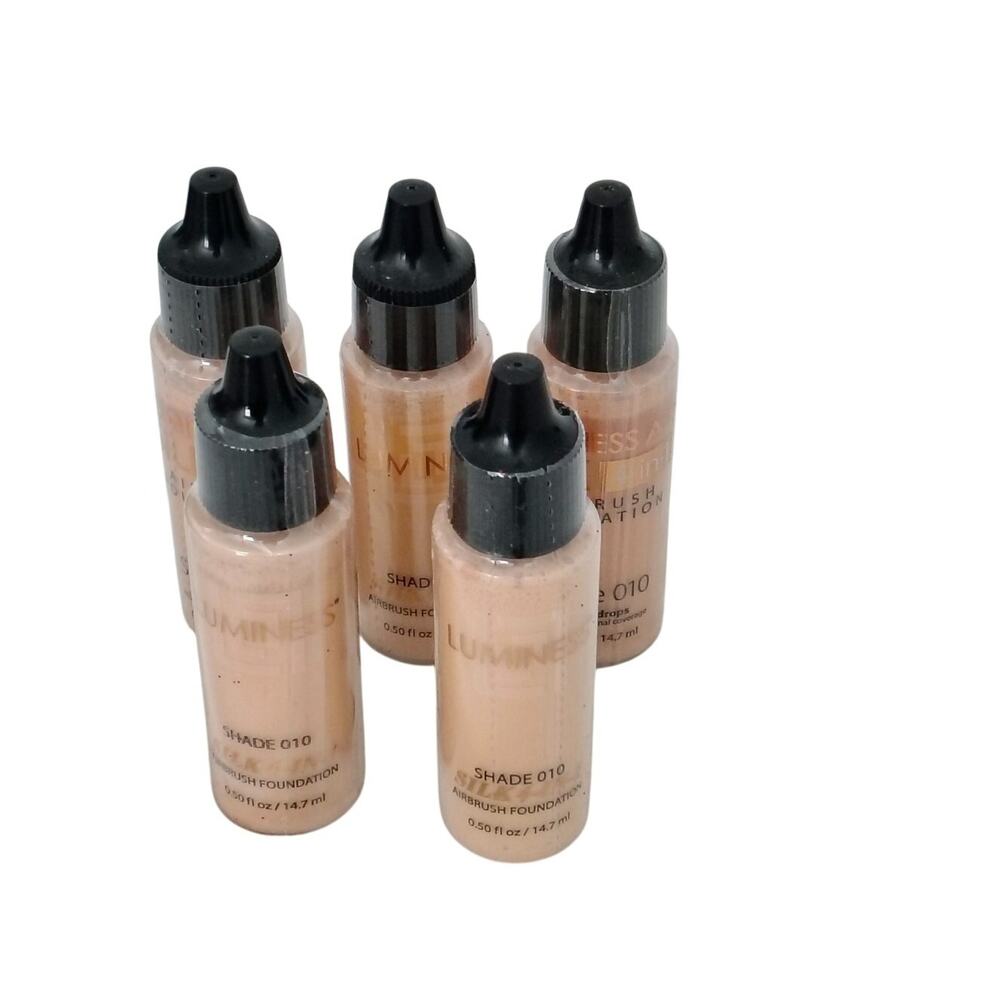 Luminess Shade 010 Silk 4-In-1 Airbrush Foundation 0.50oz New Lot of 5